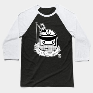 Fishing Ninja - B&W Baseball T-Shirt